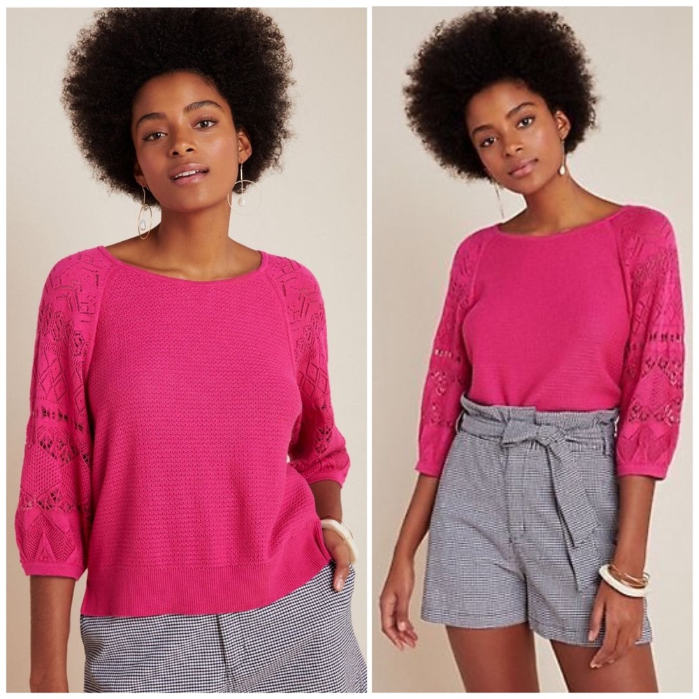 NEW | Anthropologie Martina Pointelle Pullover Sweater